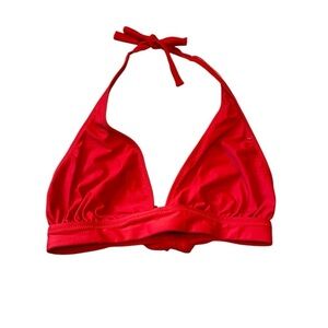 J.Crew halter tie back bikini top red XS